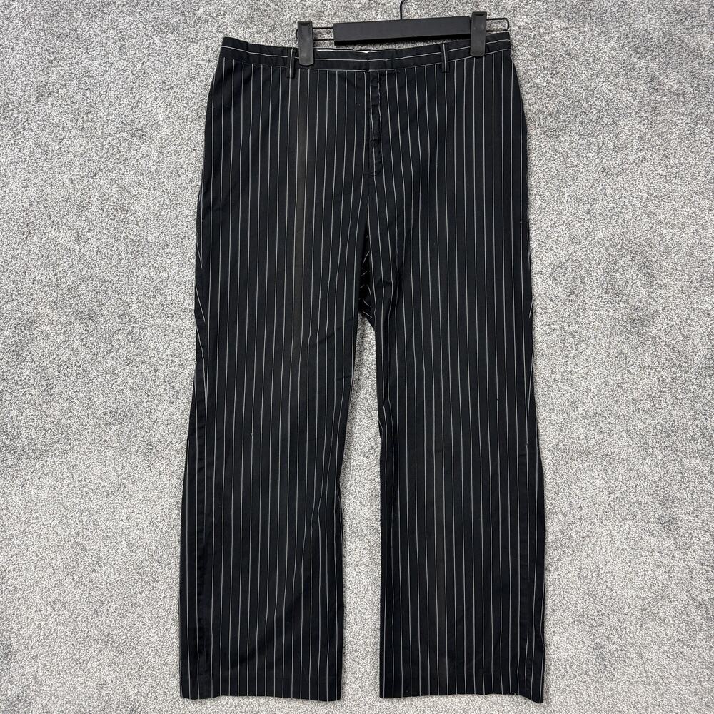 Vintage Y2K Gap Dress Pants Womens 10A Black Pinstripe Straight Office Stretch